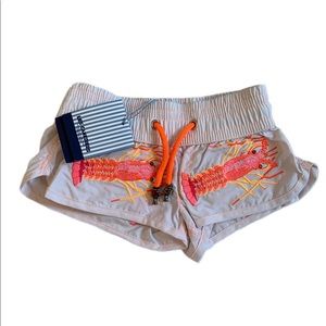 NWT🦞 Les Canebiers Girls Byblos Swim Shorts-White